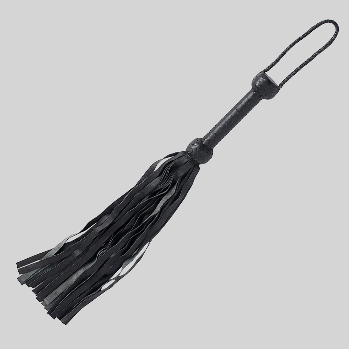 Handmade Leather Tassel Flogger with Braided Handle Gift For HIm Mature