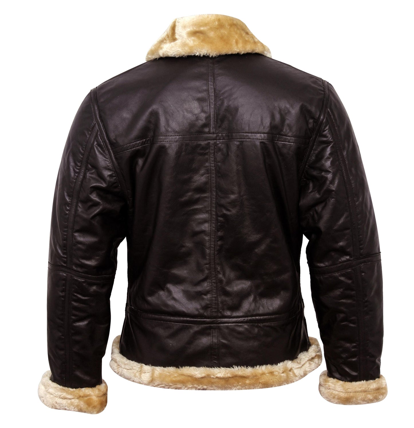 Leather B3 Bomber Jacket, Shearling Lined Aviator Winter Coat