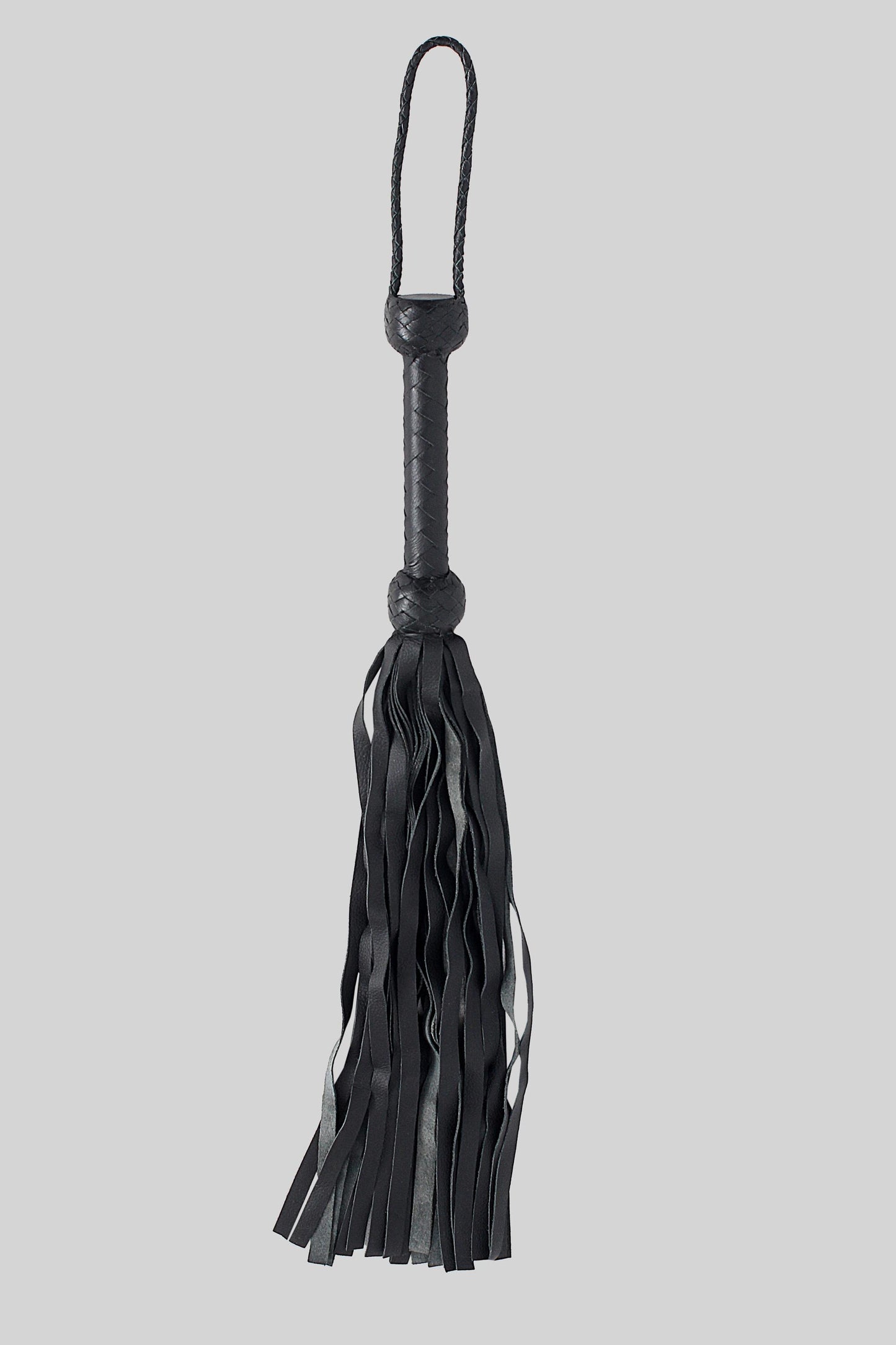 Handmade Leather Tassel Flogger with Braided Handle Gift For HIm Mature