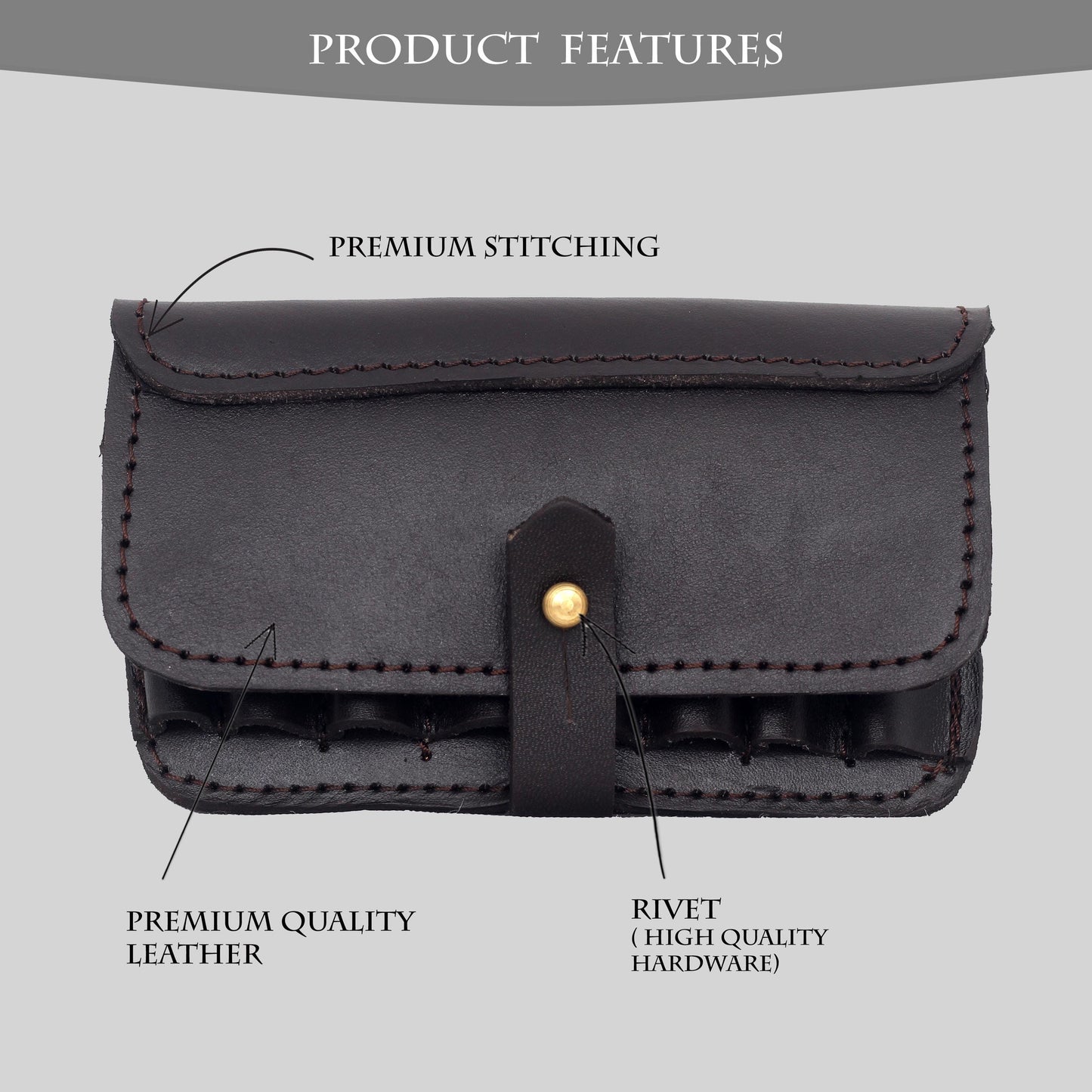 Leather Ammo Case Cartridge Holder Shell Pouch ,308 Caliber Christmas Gift